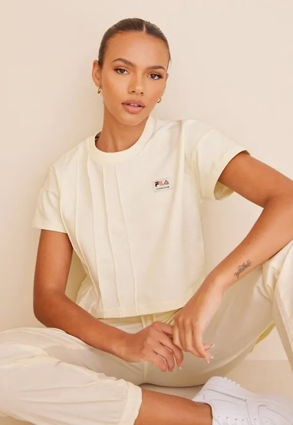 Fila TUDELA pintuck cropped tee T-shirts