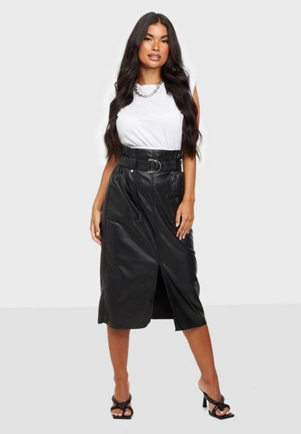 Only Onlalba Faux Leather Long Skirt Ot Midikjolar