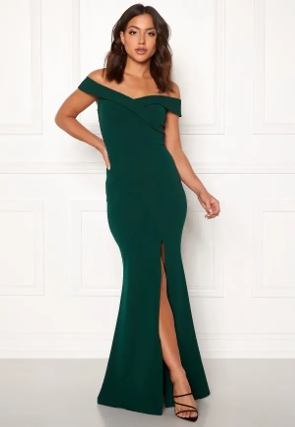 Goddiva Sweetheart Maxi Dress Emerald XS (UK8)