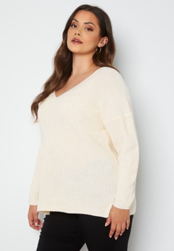 Vero Moda Curve Lea Long V-Neck Blouse Birch 52/54