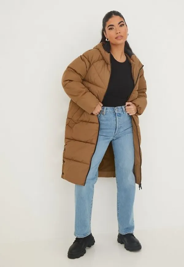 Only Onlamanda Long Puffer Coat Cc Otw Dunjackor Toasted Coconut