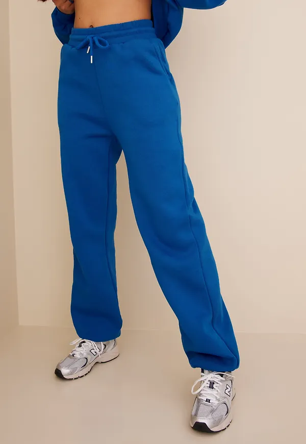 NLY Trend - Mjukisbyxor - Blå - Perfect Slouchy Sweat Pants - Byxor & Shorts