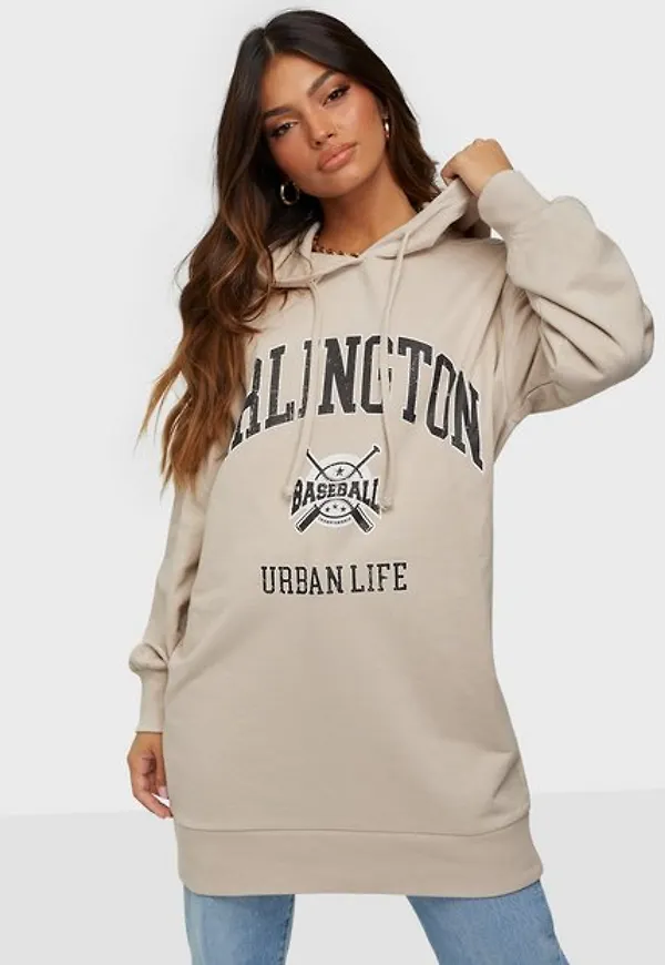 Only Onldreamer Life Athl Oversize Tunic Hoodies Pumice Stone Arlington