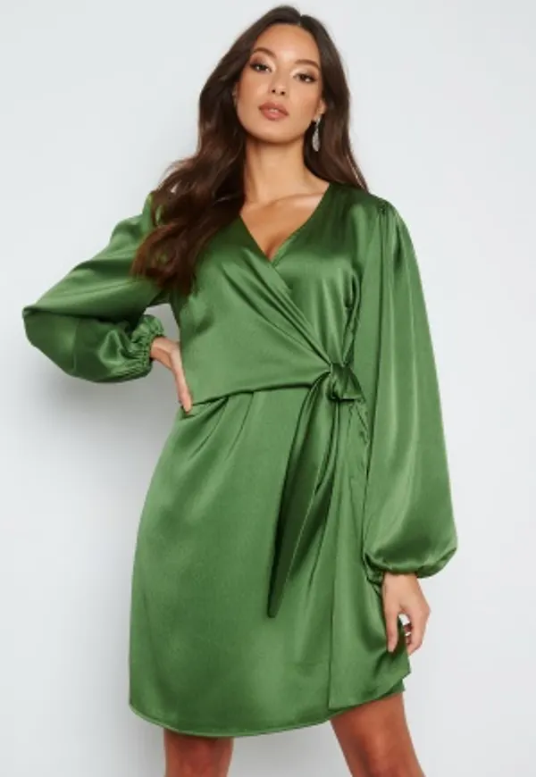 Object Collectors Item Adalina L/S Short Dress Artichoke Green 38