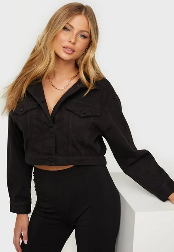 Gina Tricot Cropped denim jacket Jeansjackor