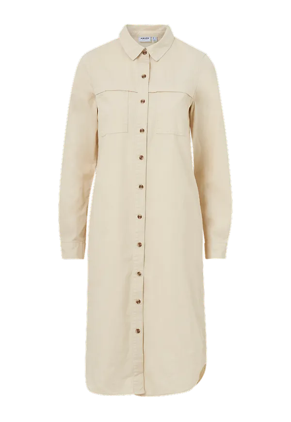 Vero Moda - Skjortklänning vmAvery LS Long Denim Dress - Natur