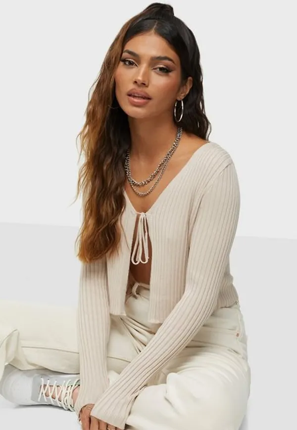 Only Onlbaloo L/S Short Cardigan Knt Cardigans Pumice Stone