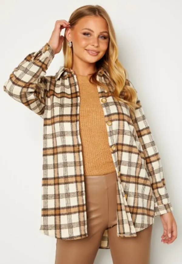 Rut & Circle Frida Check Shirt 176 Beige/White Chec S