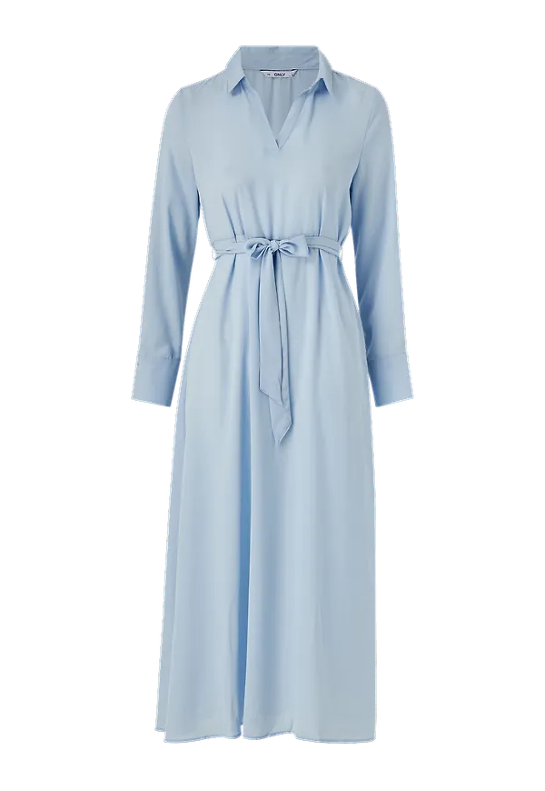 Only - Klänning onlAlma L/S Shirt Dress - Blå