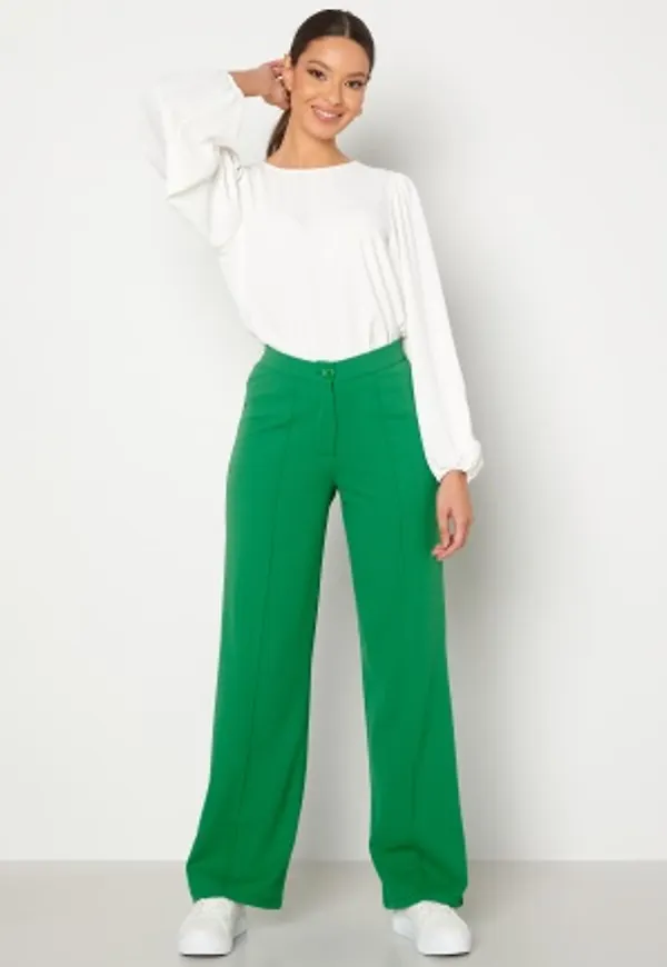 BUBBLEROOM Hilma soft suit trousers Green M