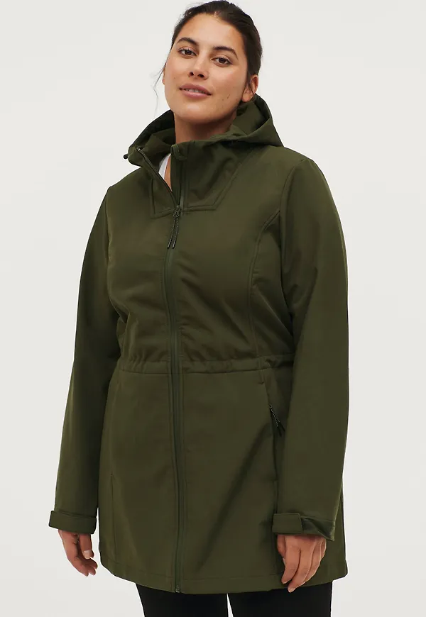 Zizzi - Softshelljacka mFreya L/S Coat - Grön