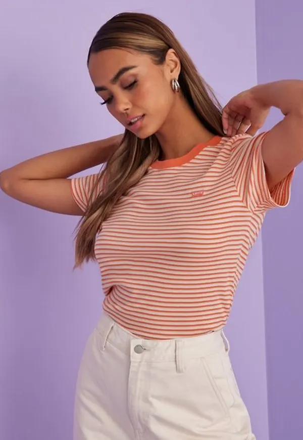 Levi's Ss Rib Baby Tee Toppar Red