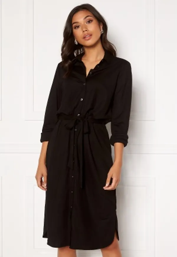 VILA Safina Midi L/S Dress Black L