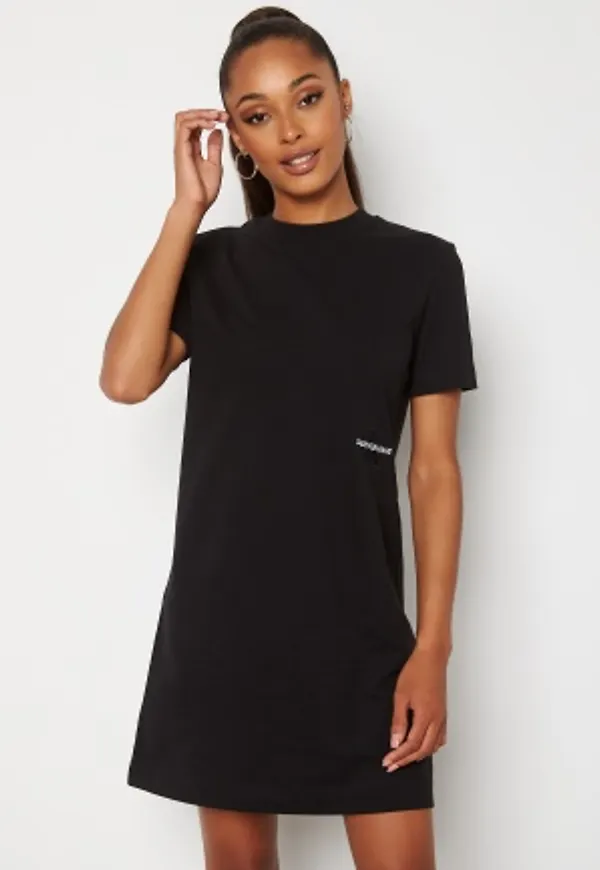 Calvin Klein Jeans Monogram T-Shirt Dress BEH Ck Black L
