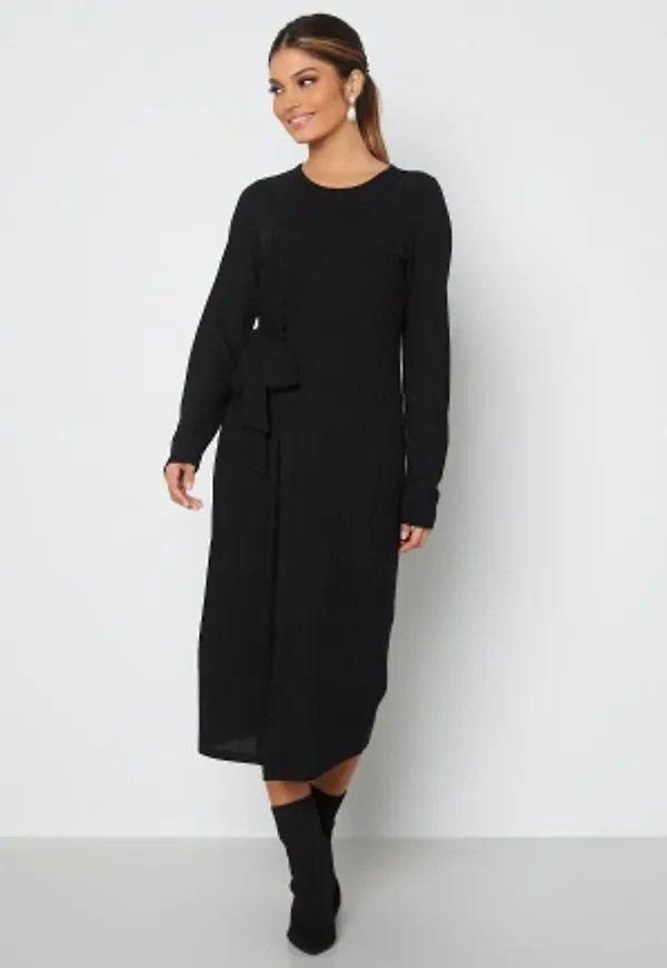 Happy Holly Karina fine knitted dress Black 52/54