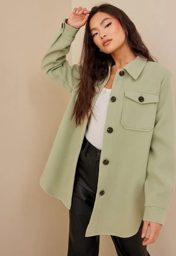 Vero Moda Vmcalautility Jacket Ga Boos skjortjackor Desert Sage Melange