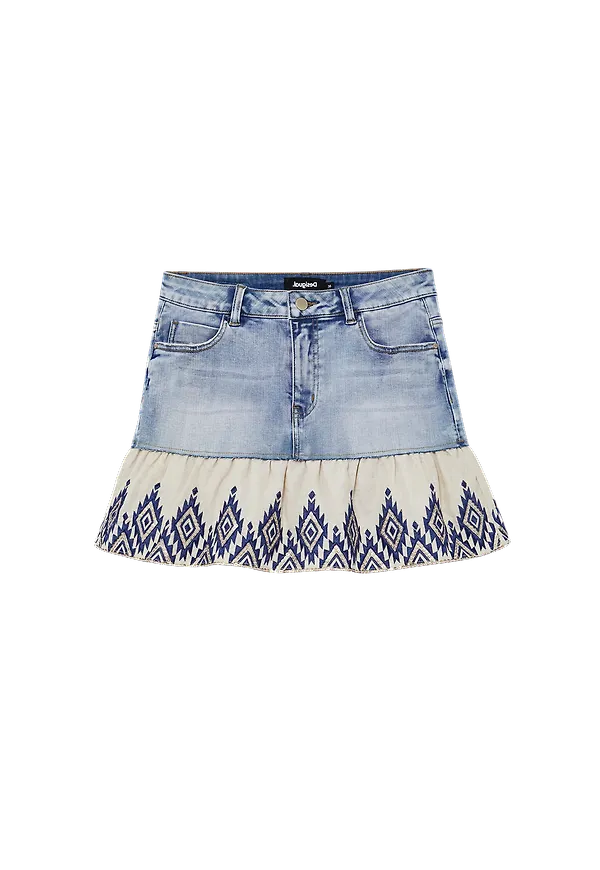 Desigual - Jeanskjol Fal_Bestal - Blå