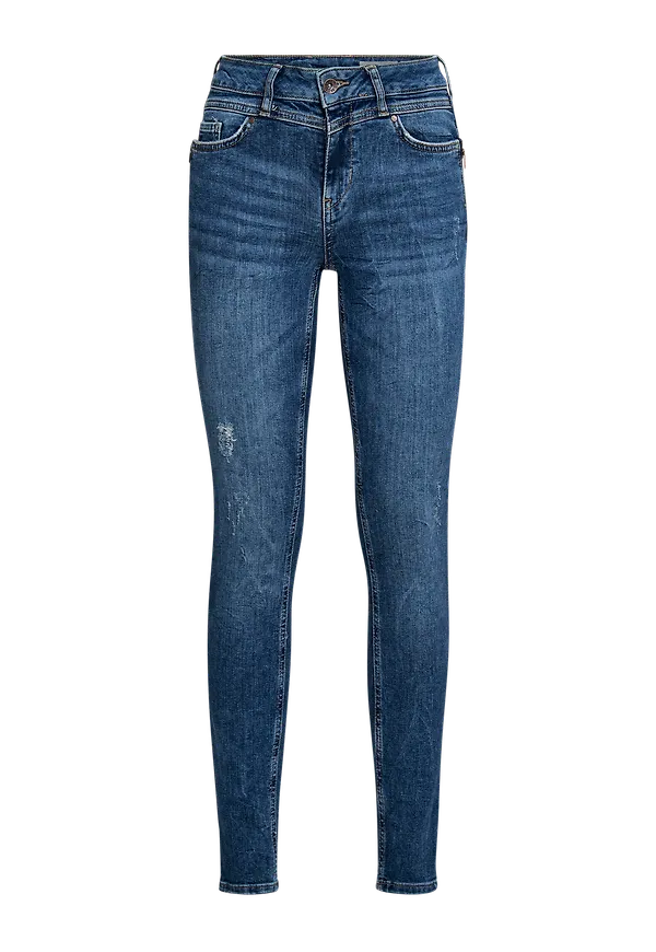 Vero Moda - Jeans vmSeven MR Slim Zip - Blå