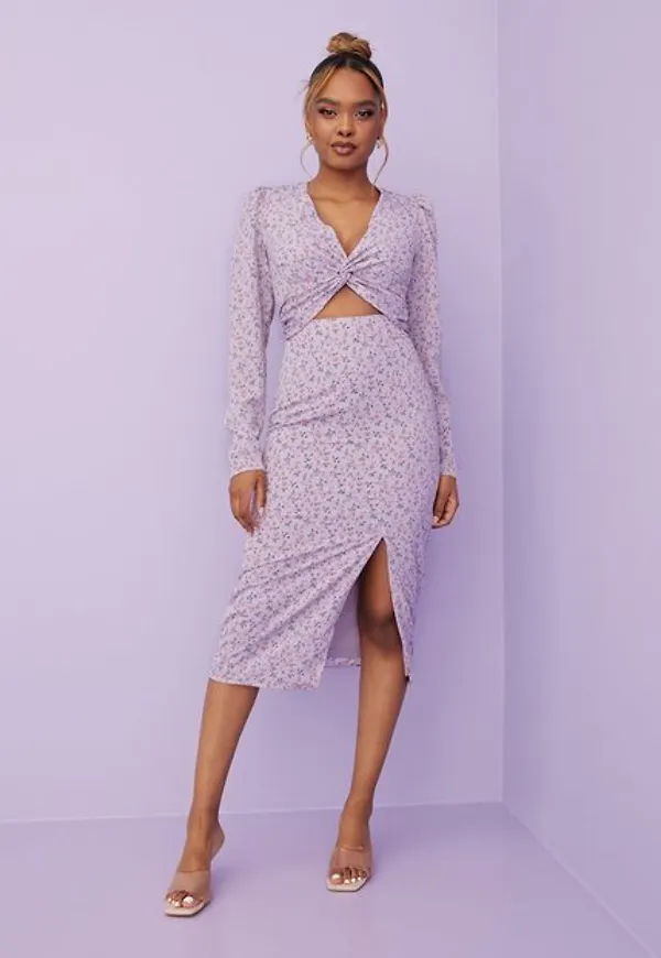 NLY Trend Sweet Cut Out Dress Långärmade klänningar Blommig