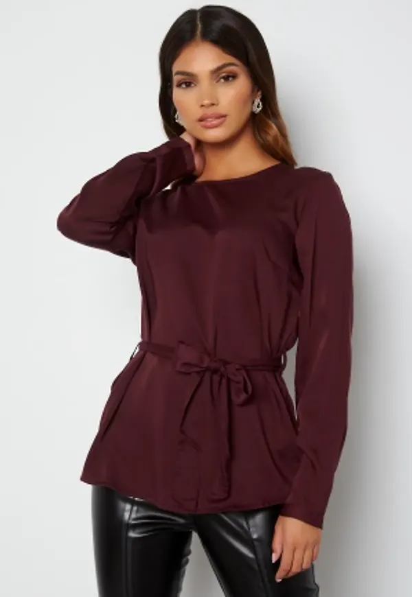 BUBBLEROOM Hortense blouse Wine-red 36