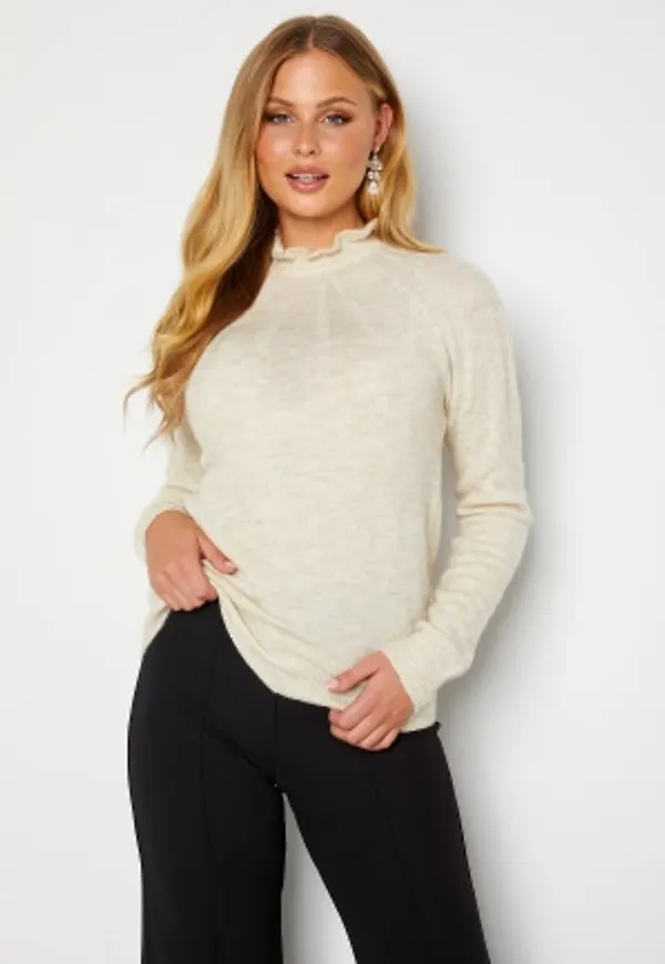 VILA Dua Crew Neck Knit Top Birch XL
