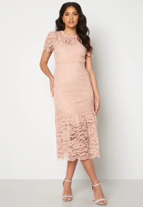 Happy Holly Taylor occasion lace dress Light pink 34