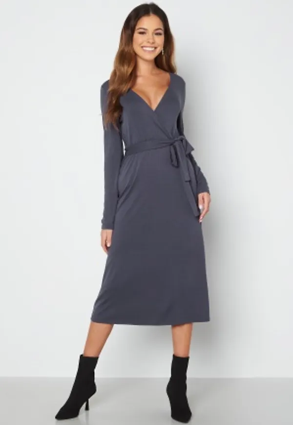 Happy Holly Katrine wrap dress Dark blue 32/34
