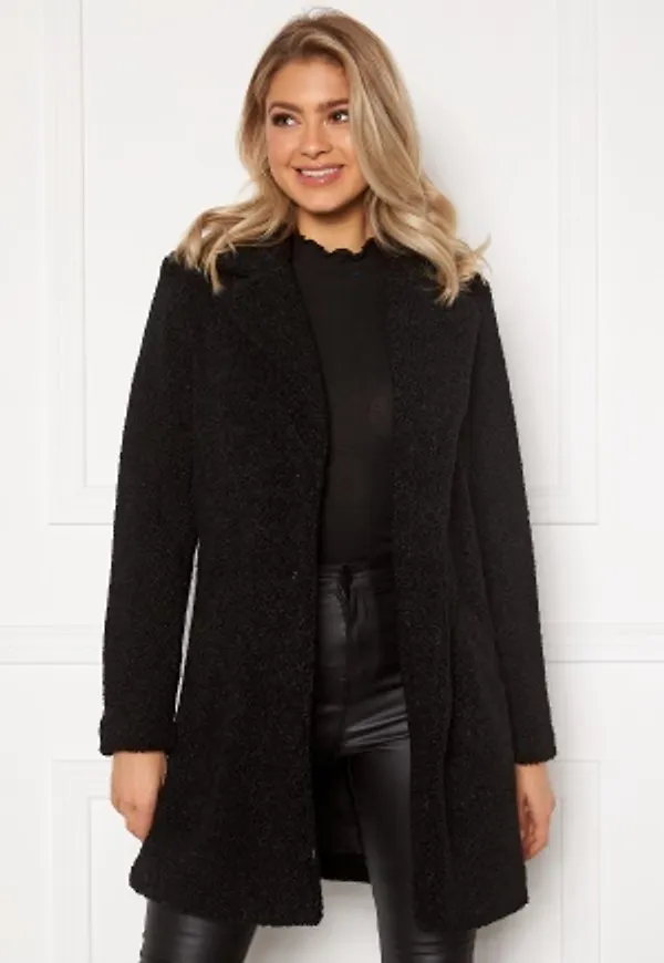 VILA Liosi Teddy Coat Black 38