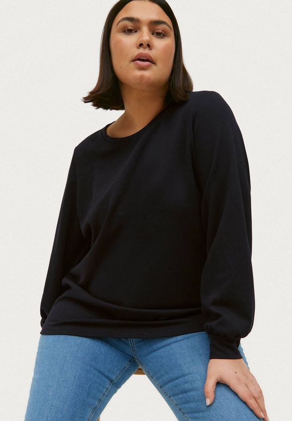 Zizzi - Sweatshirt mDayna L/S Sweat - Svart