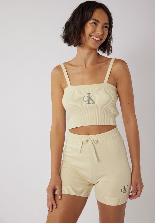 Calvin Klein for NA-KD Stickade shorts - Beige