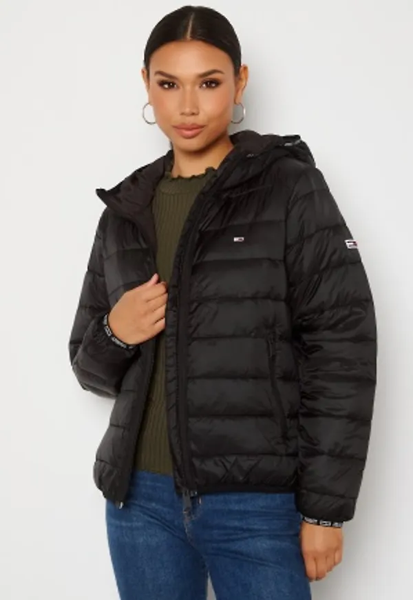 TOMMY JEANS Quilted Hooded Jacket BDS Black M