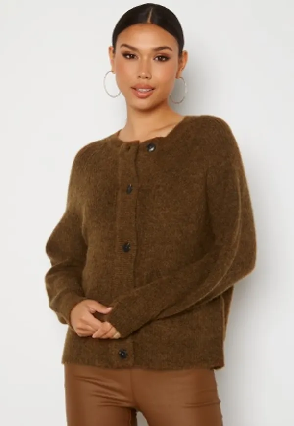 SELECTED FEMME Lulu LS knit short cardigan Rubber M