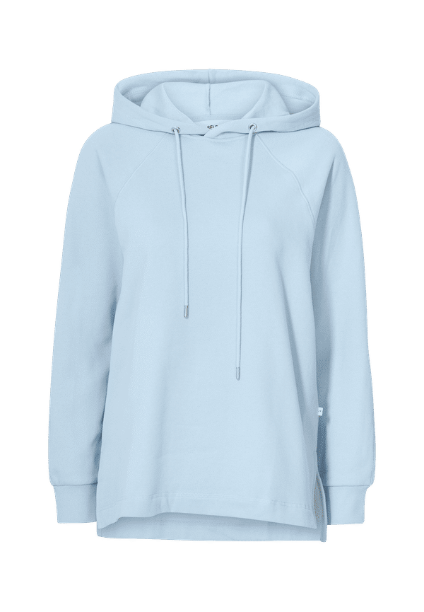 Selected FEMME - Huvtröja slfStasie Hood Sweat - Blå