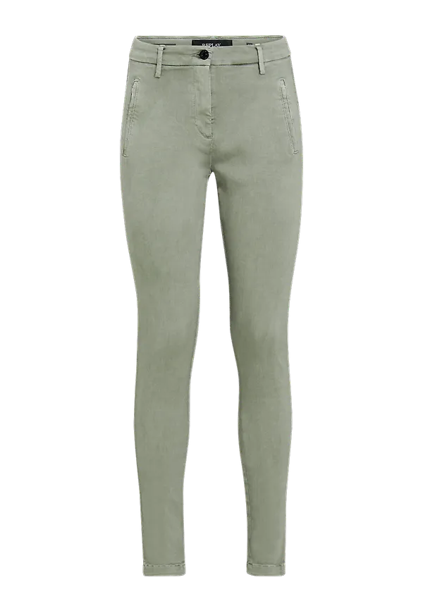 Replay - Chinos Karyna Slim Hyperflex - Grön