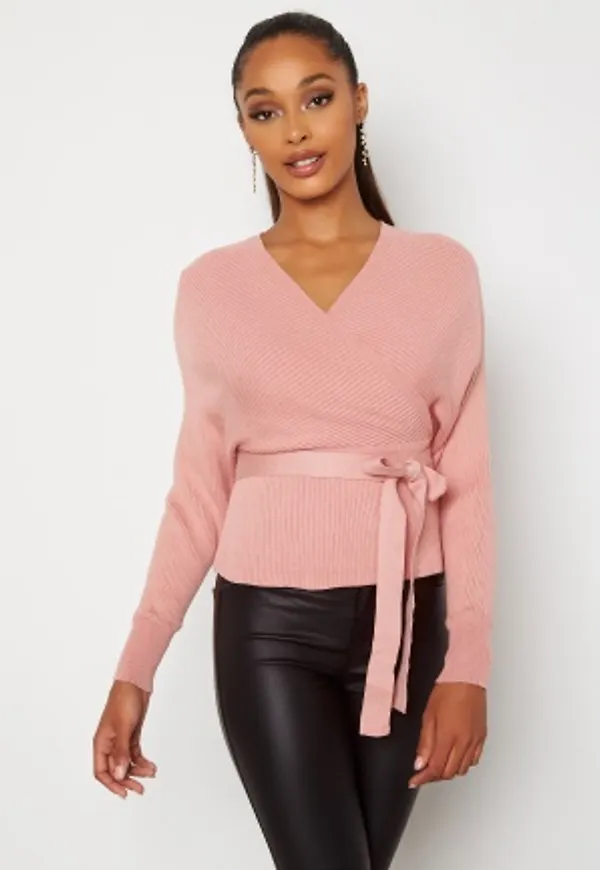 Blue Vanilla Double V Rib Jumper Dusty Pink L (UK14)