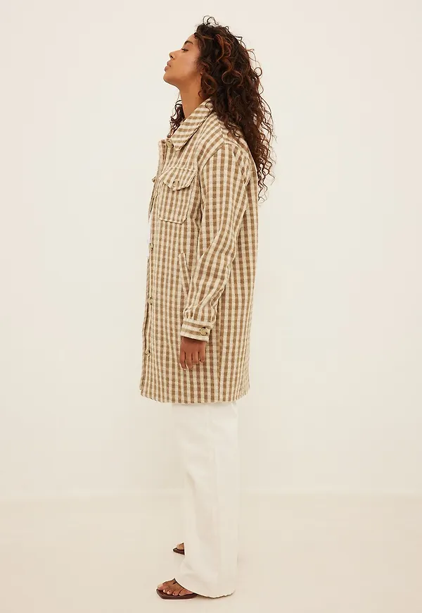NA-KD Trend Checked Overshirt - Multicolor