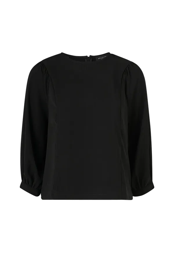 Selected FEMME - Blus slfThea 3/4 Top - Svart