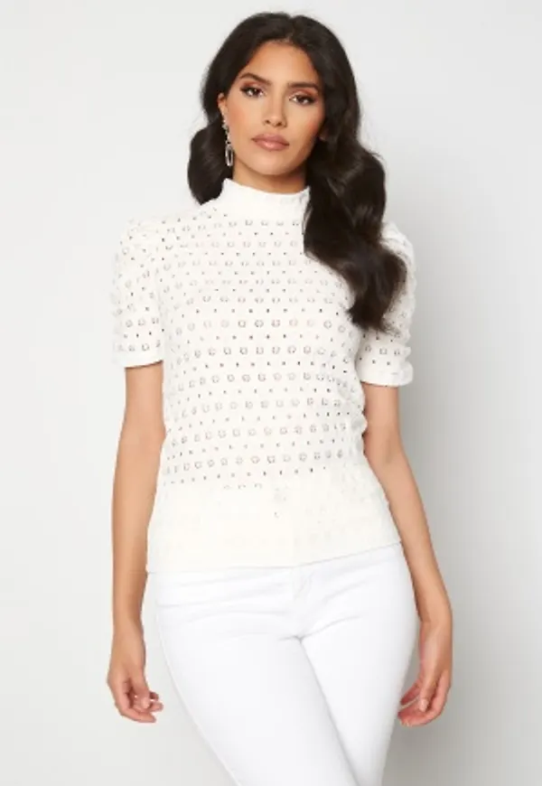 Pieces Christy SS Top Cloud Dancer M