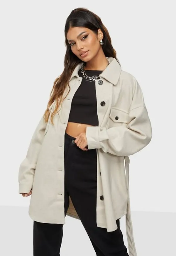 NLY Trend My Dearest Shacket Övriga Jackor Light Beige