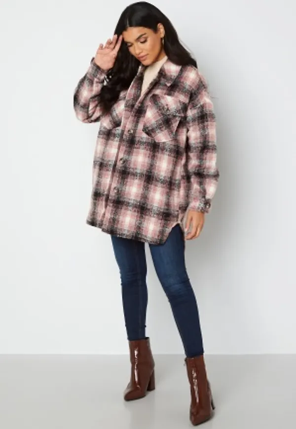 VERO MODA Luna Jacket Misty Rose Check S