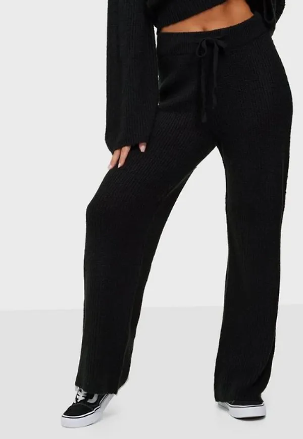 Missguided Recycled Wide Leg Pants Mjukisbyxor Black