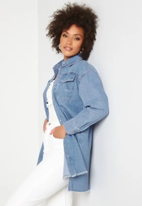 Trendyol Light Denim Jacket Indigo 42