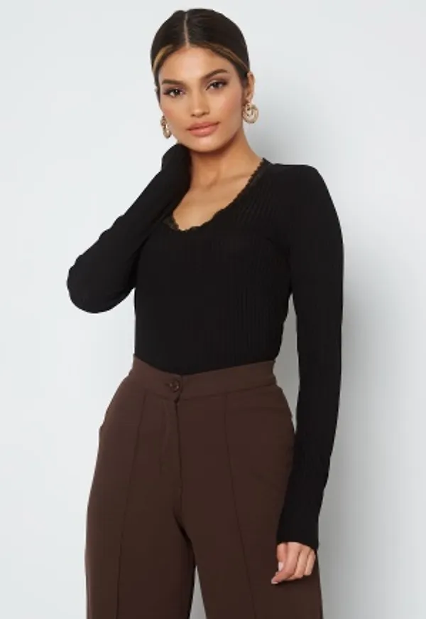 BUBBLEROOM Meg lace top Black L