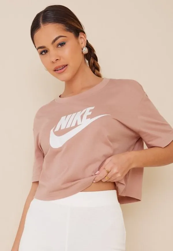 Nike W Nsw Tee Essntl Crp Icn Ftr Crop tops Rose