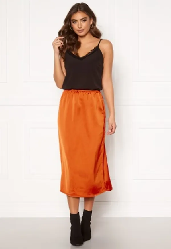 ONLY Mania Midi Skirt Rust 34
