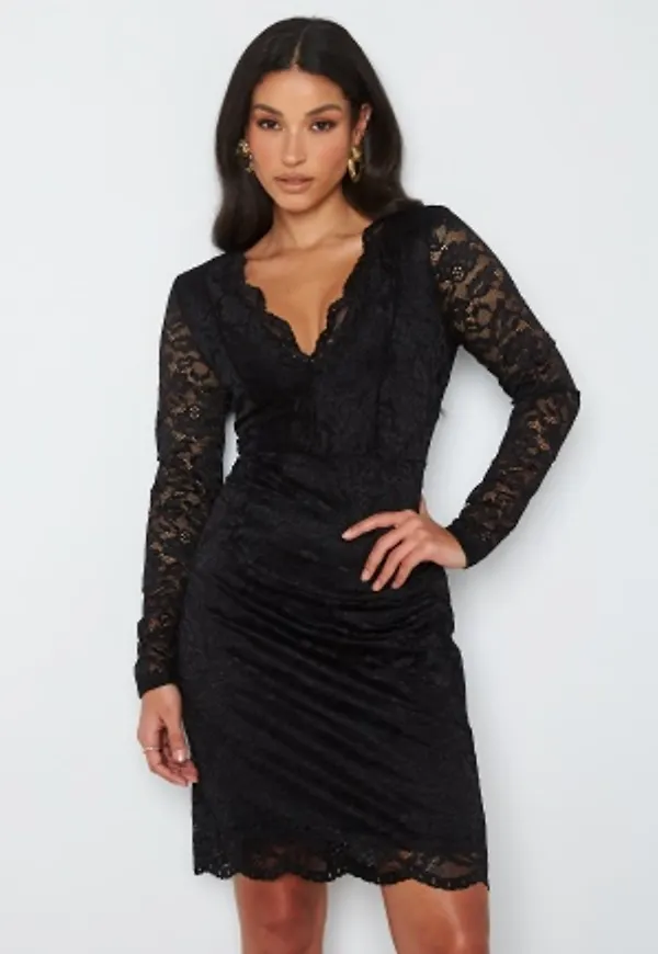 VILA Primrose L/S Lace Dress Black S