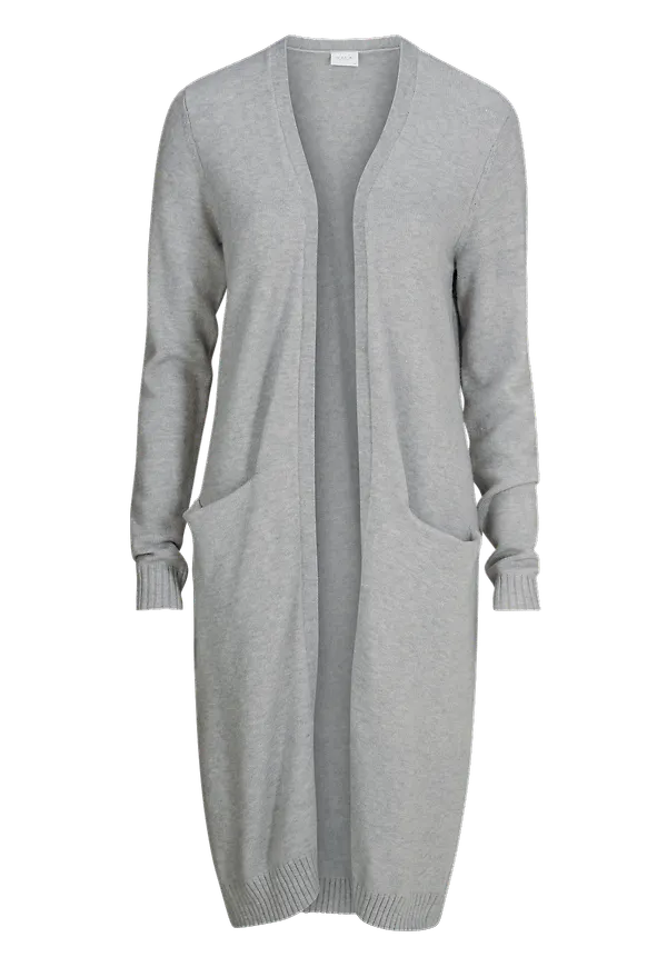 Vila - Cardigan viRil L/S Long Knit - Grå