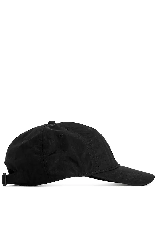 6-Panel Nylon Cap - Black