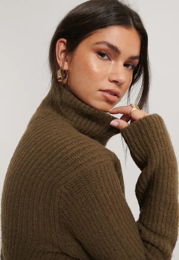 Rut&Circle Stickat - Brown