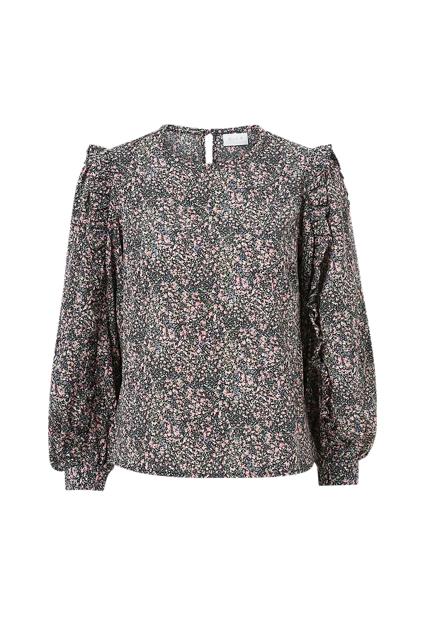 Vila - ToppviMoa L/S O-neck Top - Svart